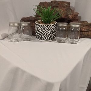 BRAND NEW-Set of 4 mini mason jars